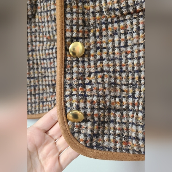 NWT Ann Taylor Weekend Tweed Crew Neck Jacket - Picture 6 of 7